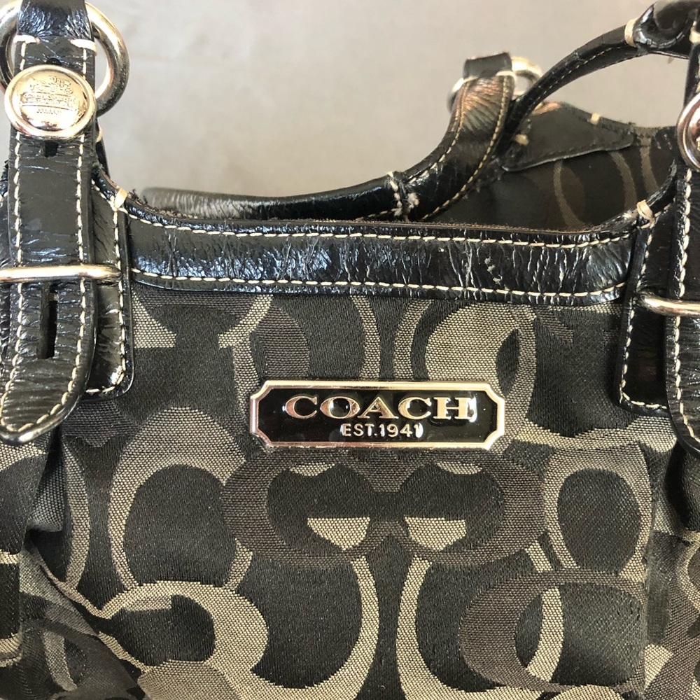 Black Coach Satchel - Picture 3 of 8